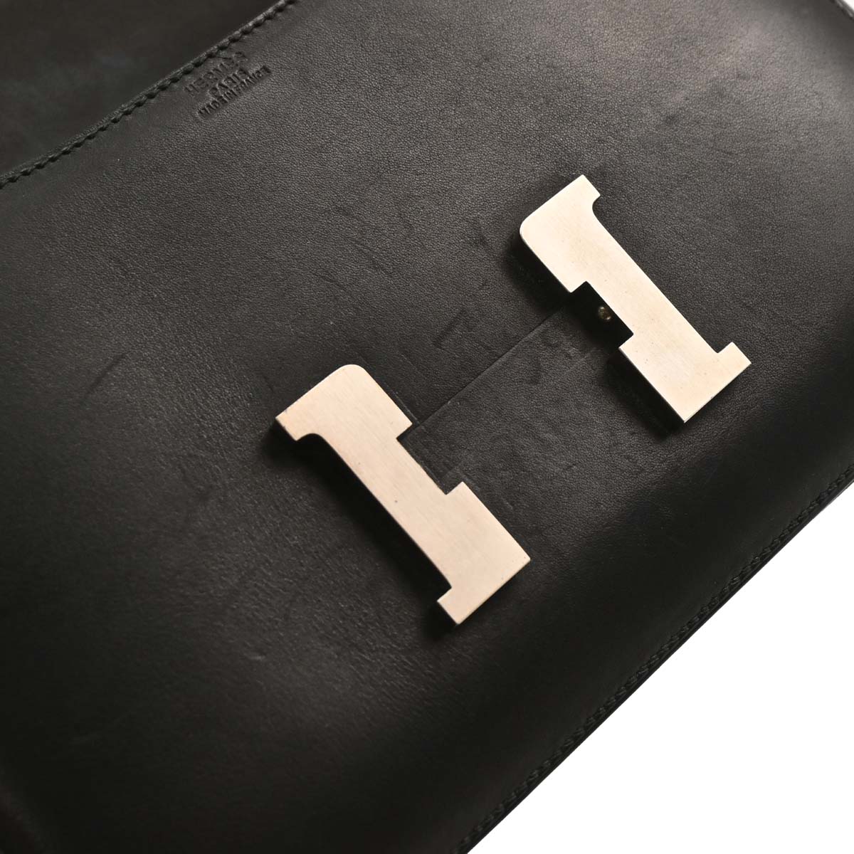 Hermes 1998 Black Chamonix Constance 25 Shoulder Bag