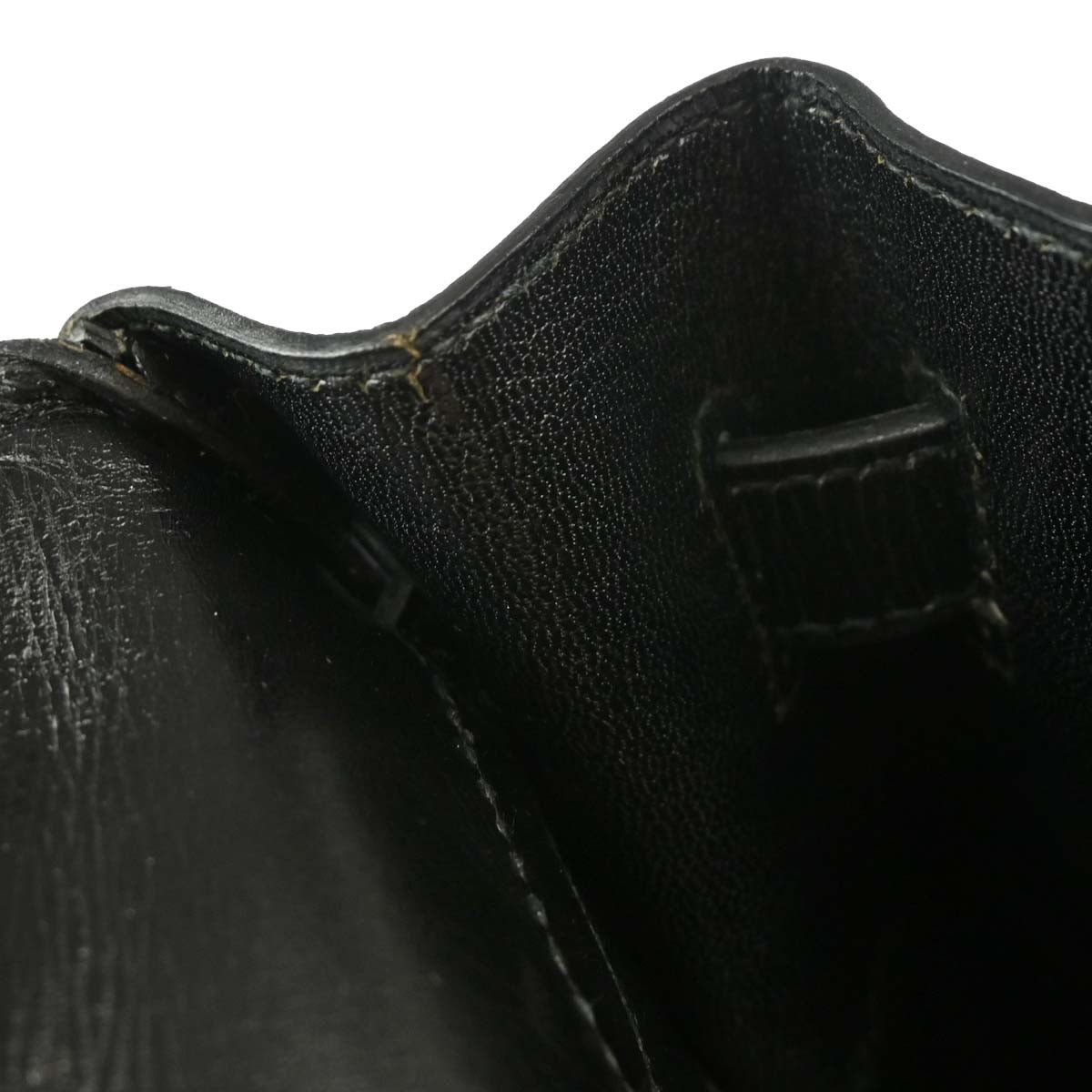 Hermes 1985 Black Box Calf Kelly 35 Retourne Handbag