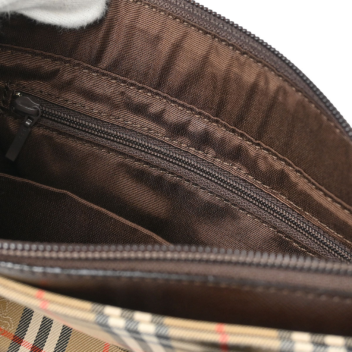 Burberry Beige Canvas House Check Tote Handbag