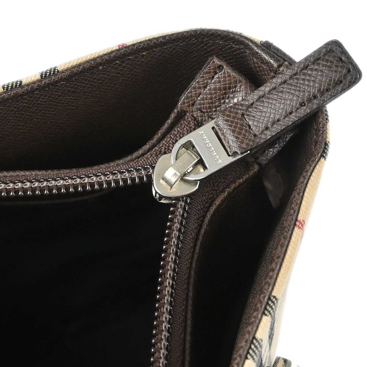 Burberry Beige Canvas Burberry Check Tote Handbag