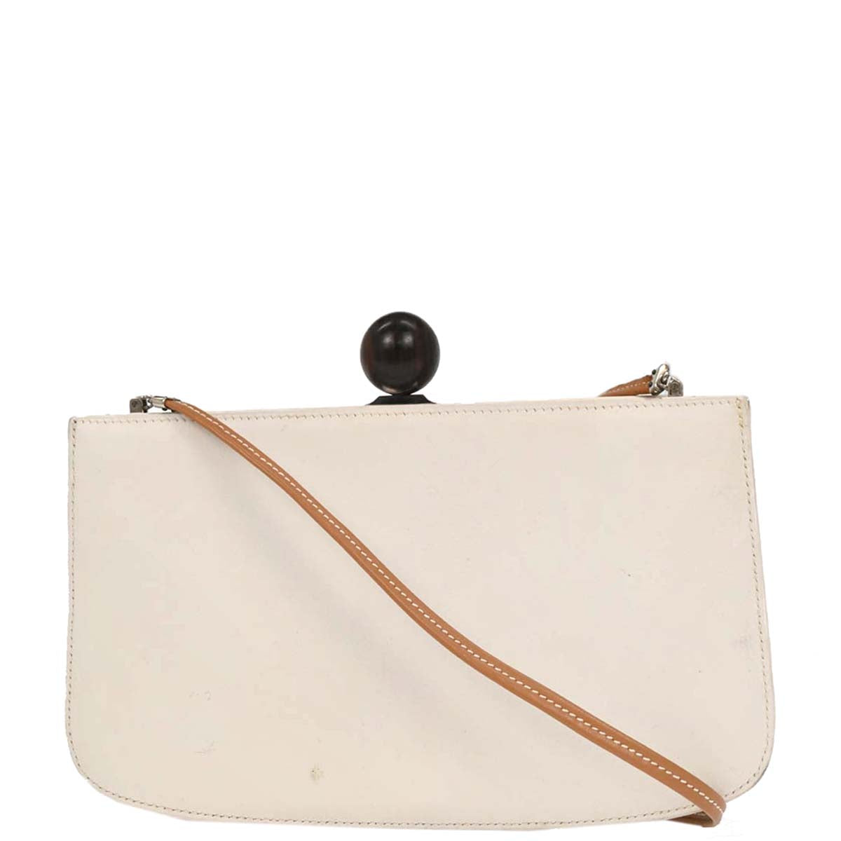 Hermes 1989 White Box Calf Sac A Malice Shoulder bag