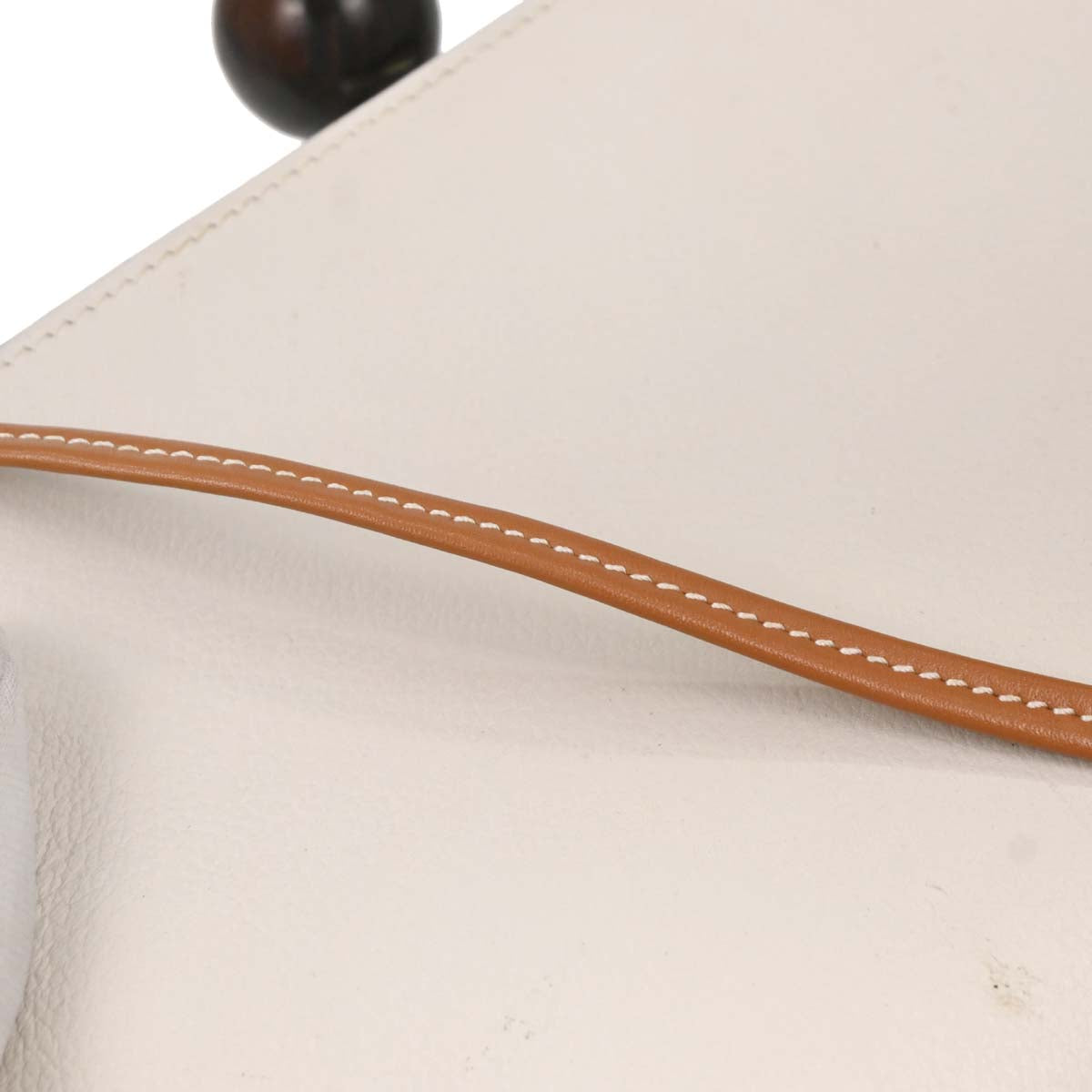 Hermes 1989 White Box Calf Sac A Malice Shoulder bag