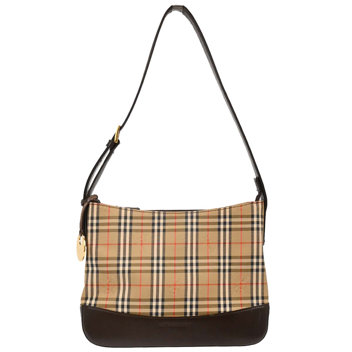 Burberry Beige Canvas House Check Hobo Handbag