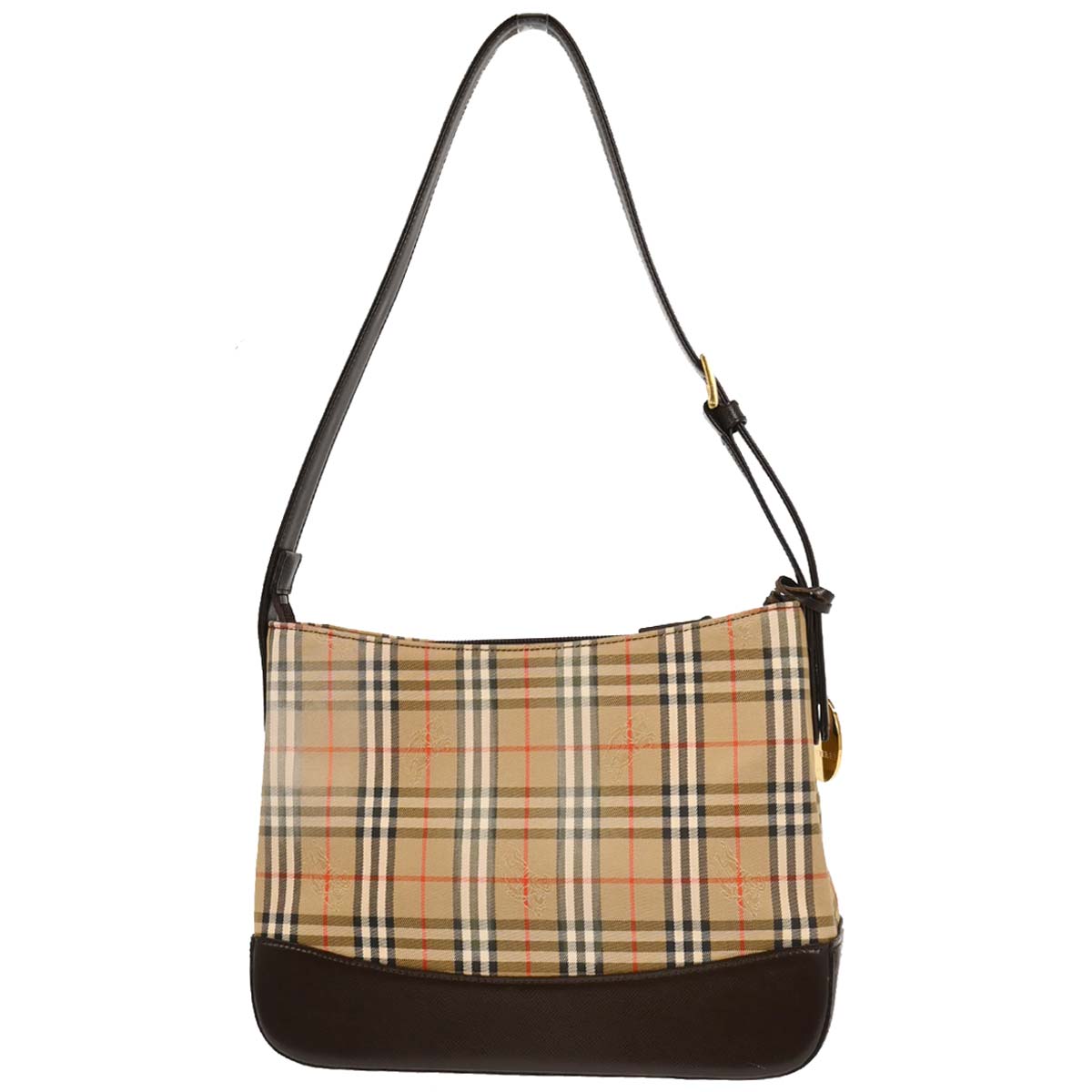 Burberry Beige Canvas House Check Hobo Handbag