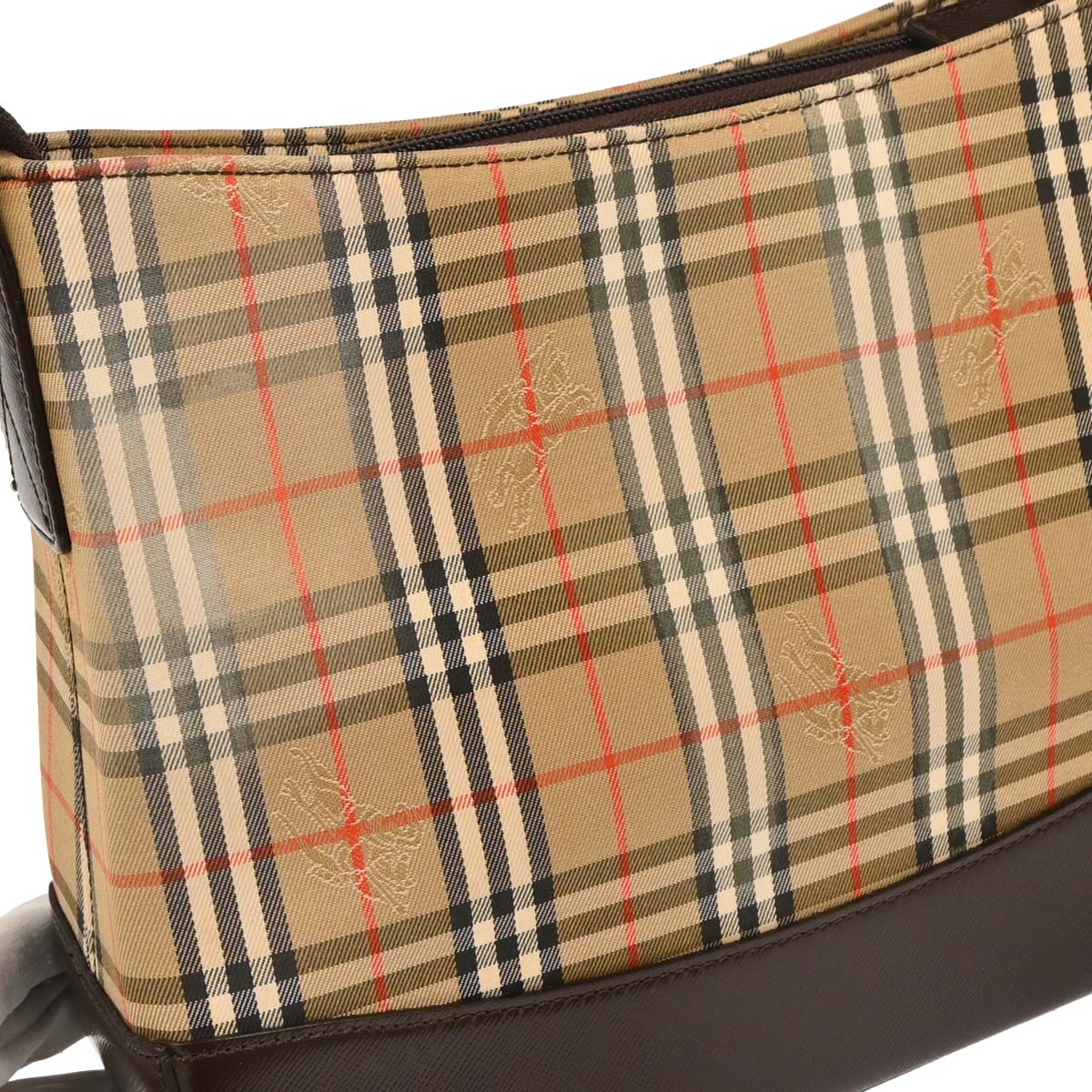 Burberry Beige Canvas House Check Hobo Handbag