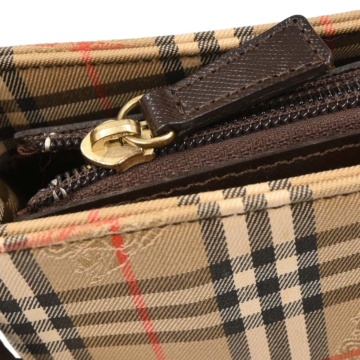 Burberry Beige Canvas House Check Hobo Handbag