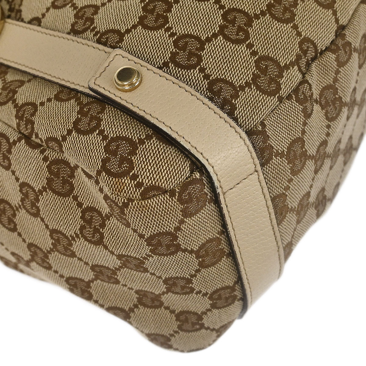 Gucci Beige Canvas GG Hobo Handbag