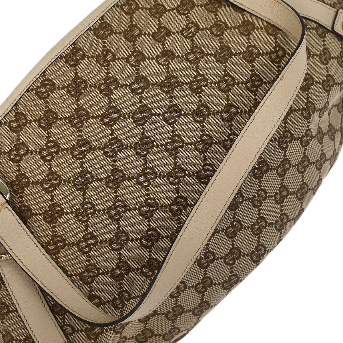 Gucci Beige Canvas GG Hobo Handbag