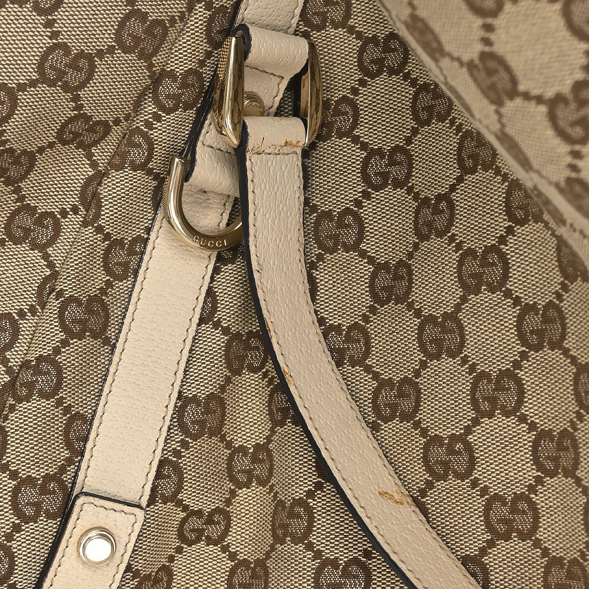 Gucci Beige Canvas GG Hobo Handbag