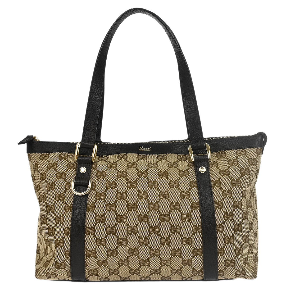 Gucci Beige Canvas GG Tote Handbag