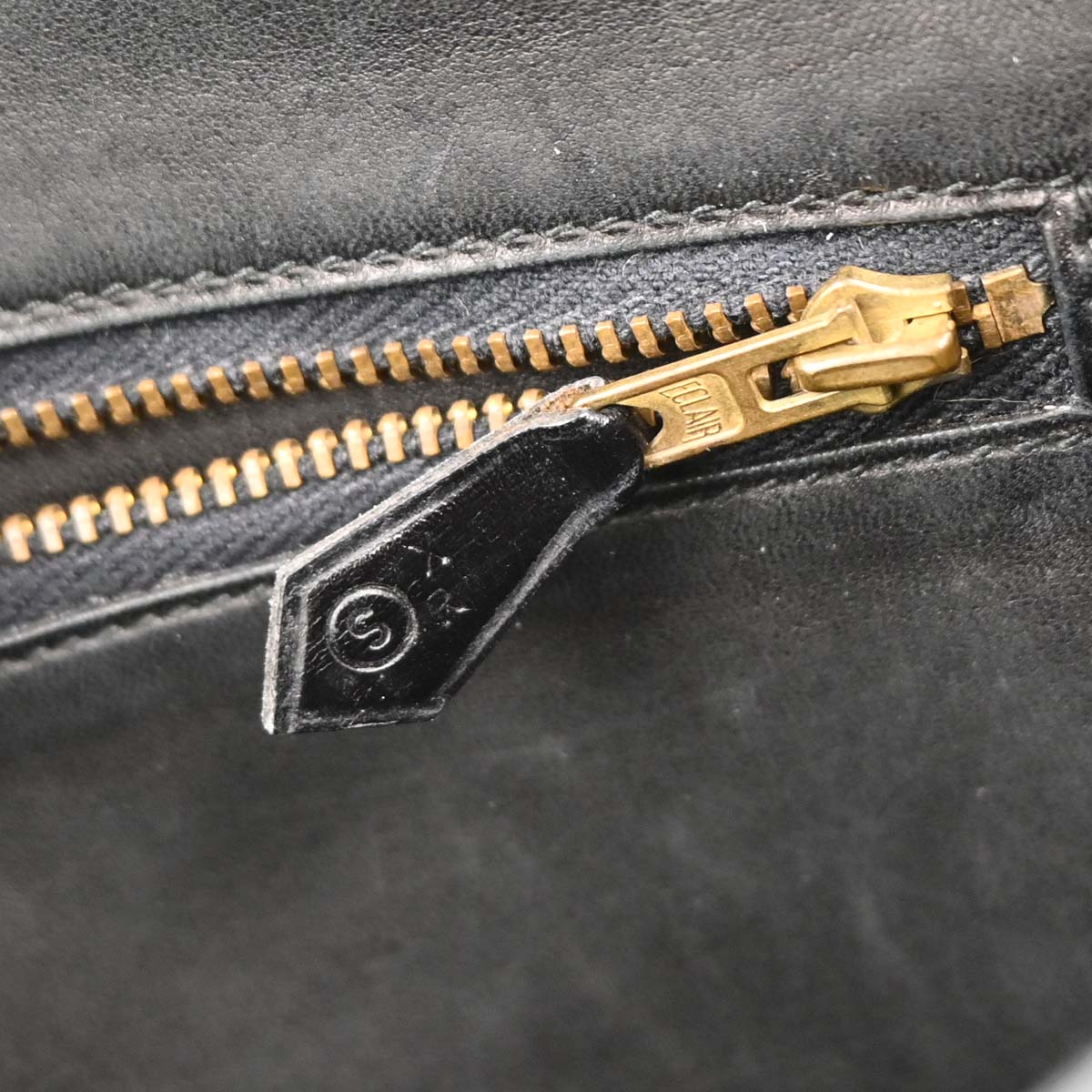 Hermes 1989 Black Box Calf Lydie 2way Clutch Shoulder Bag