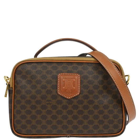 Celine Brown Macadam 2way Shoulder Handbag