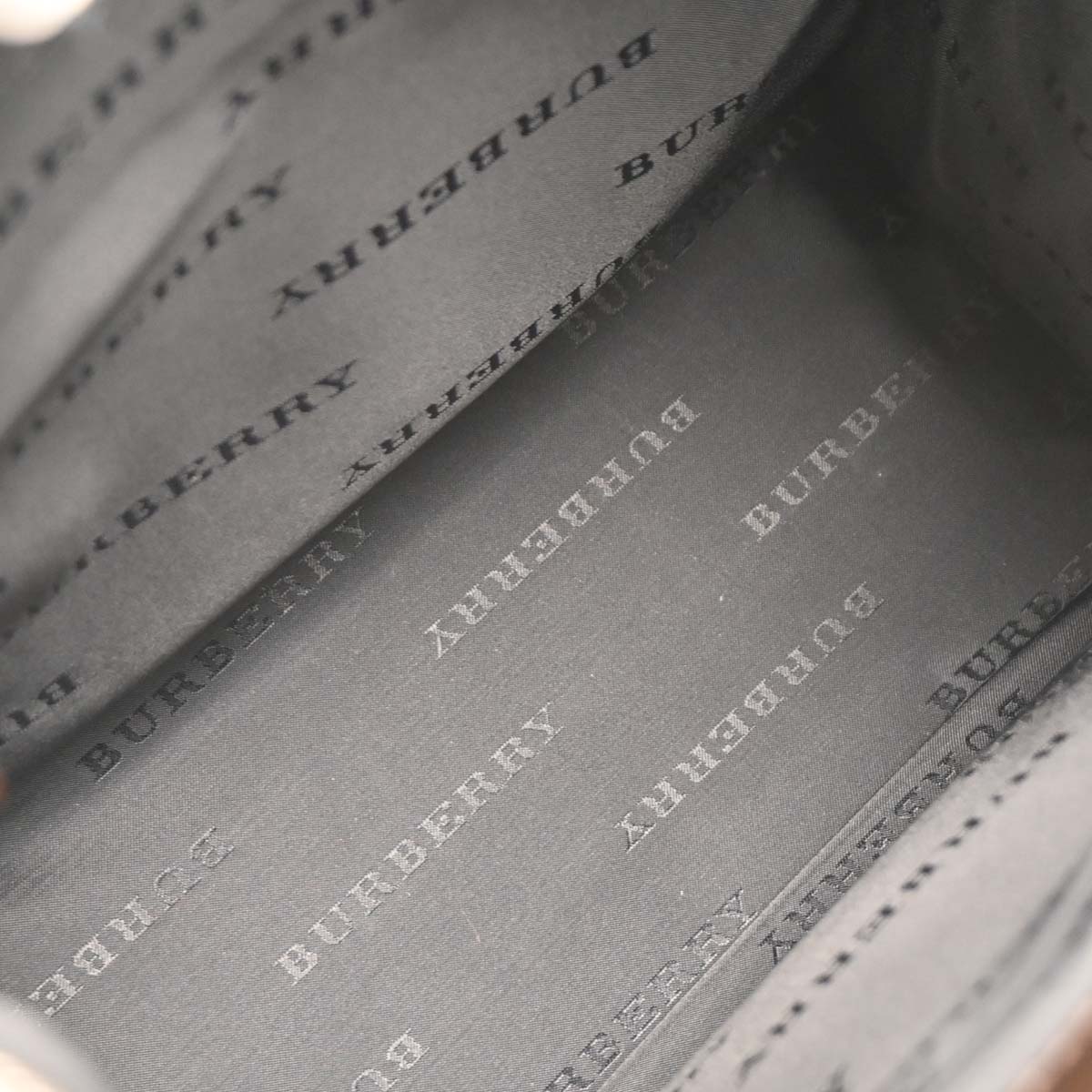 Burberry Beige Canvas Burberry Check Tote Handbag