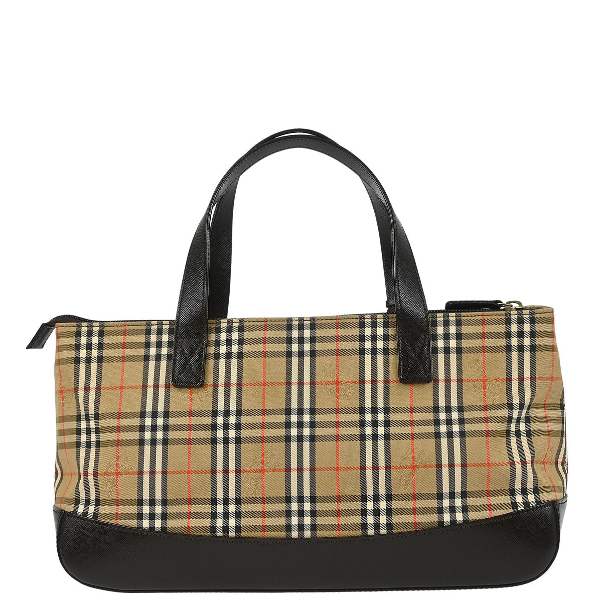Burberry Beige Canvas House Check Tote Handbag