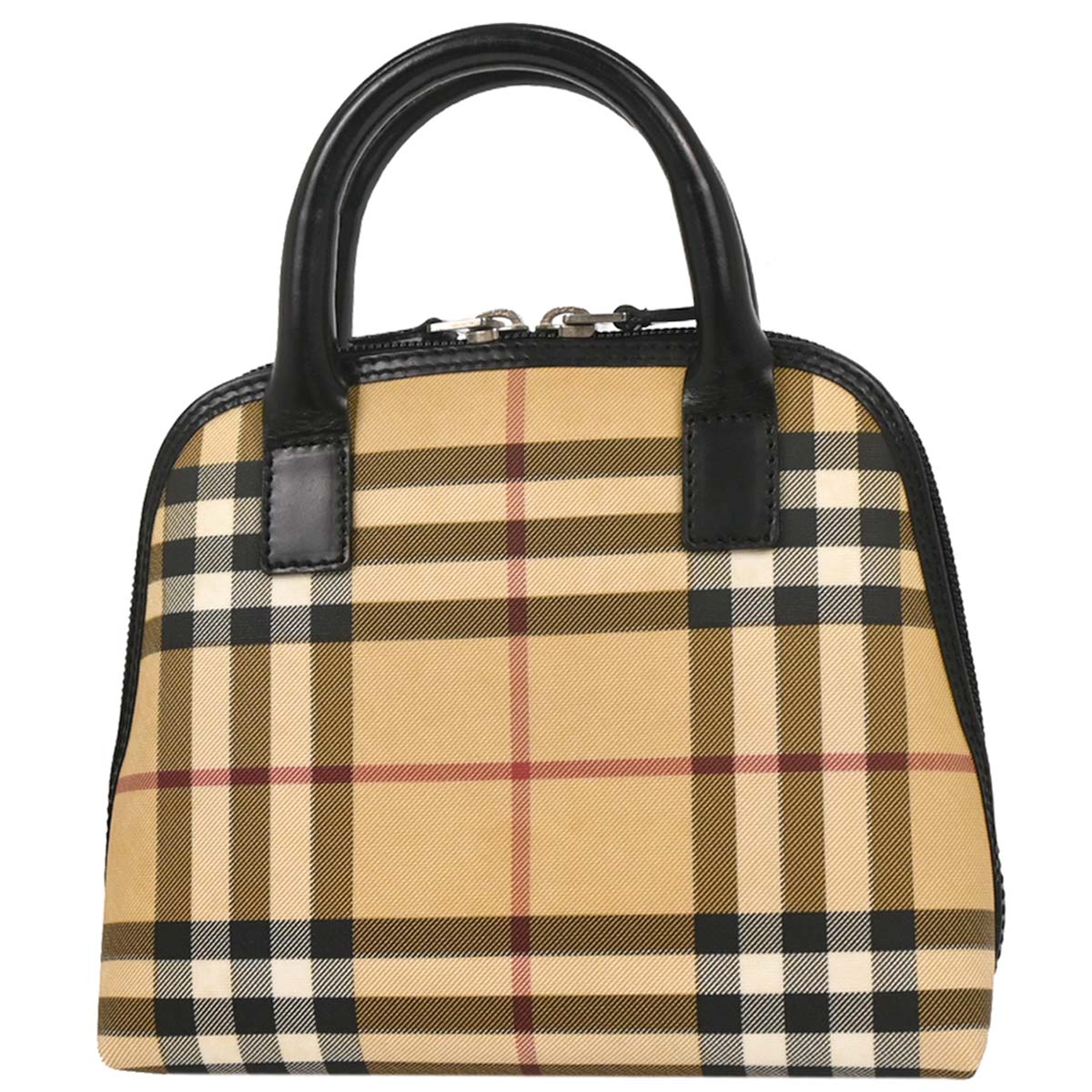 Burberry Beige PVC Burberry Check Handbag