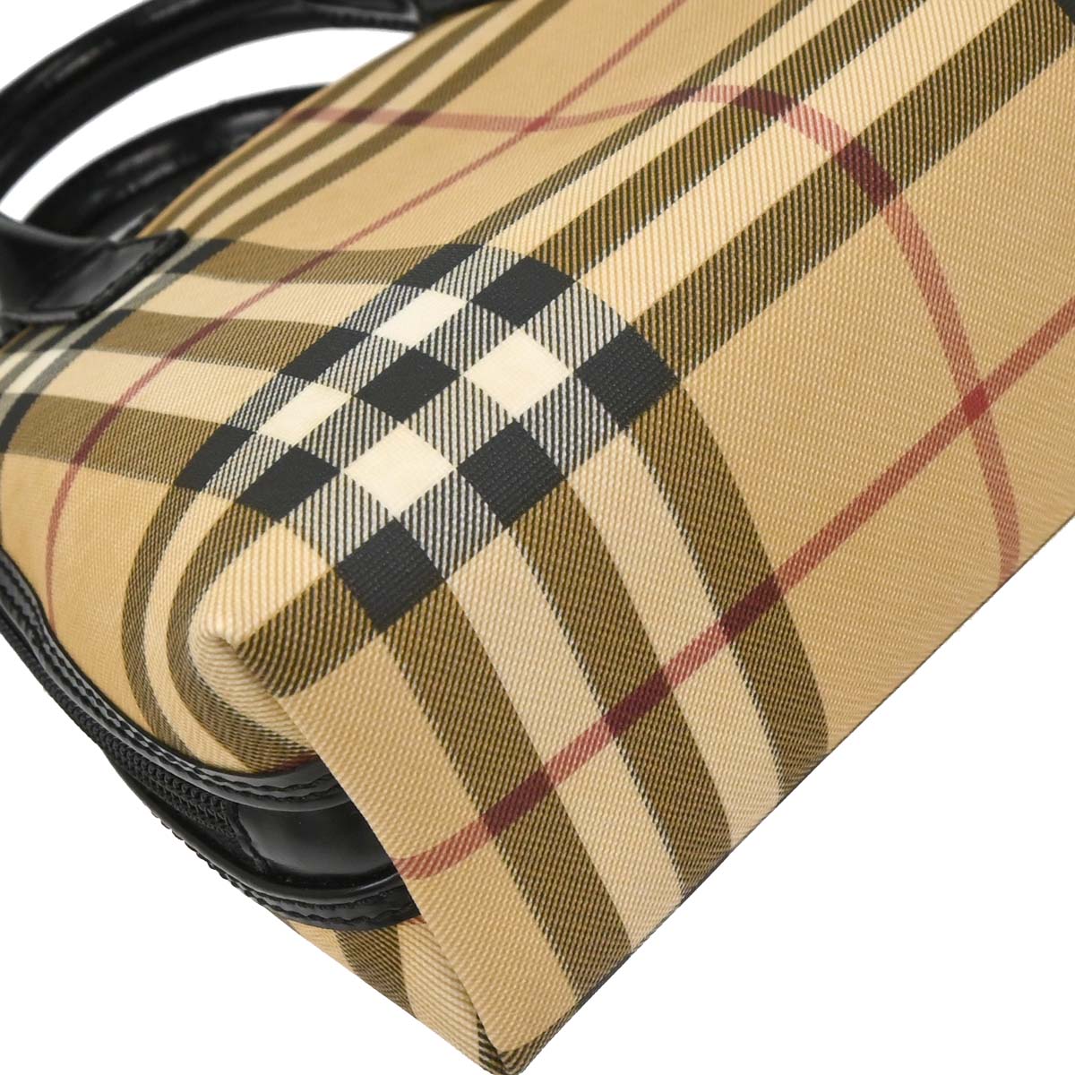 Burberry Beige PVC Burberry Check Handbag