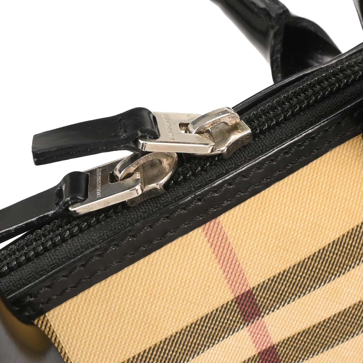 Burberry Beige PVC Burberry Check Handbag