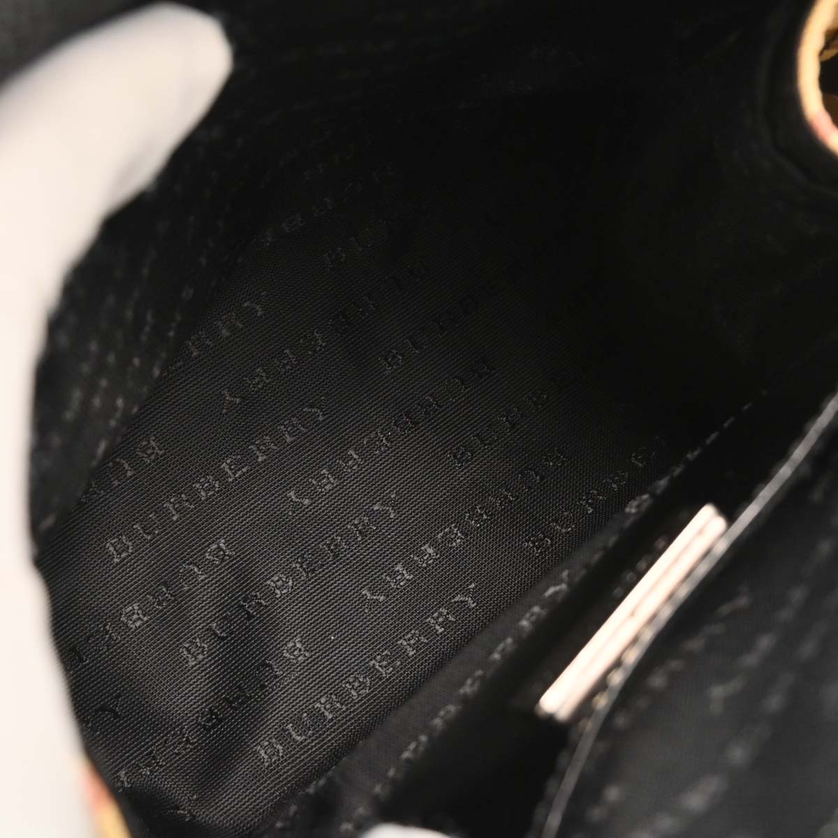 Burberry Beige PVC Burberry Check Handbag