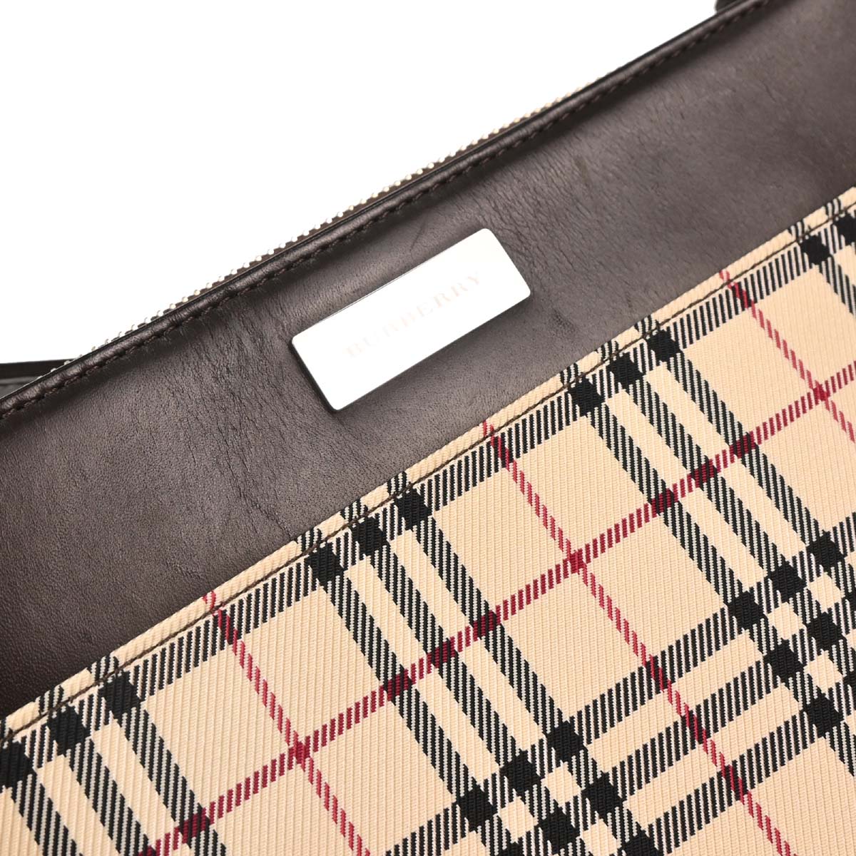 Burberry Beige Burberry Check Handbag