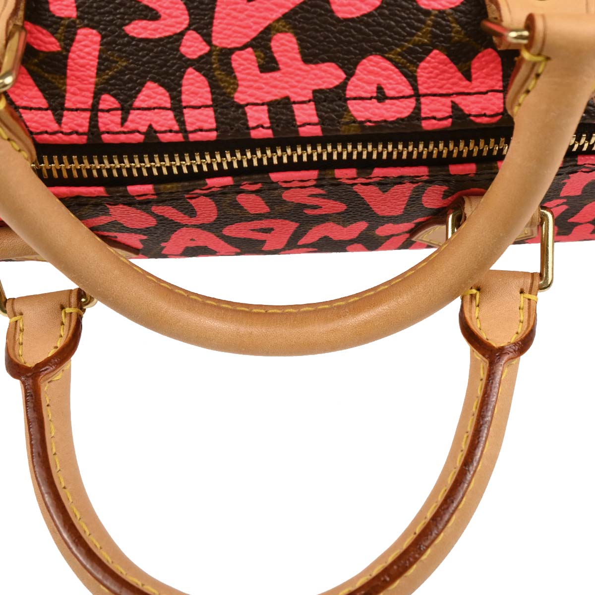 Louis Vuitton 2009 Pink Monogram Graffiti Speedy 30 Handbag M93704