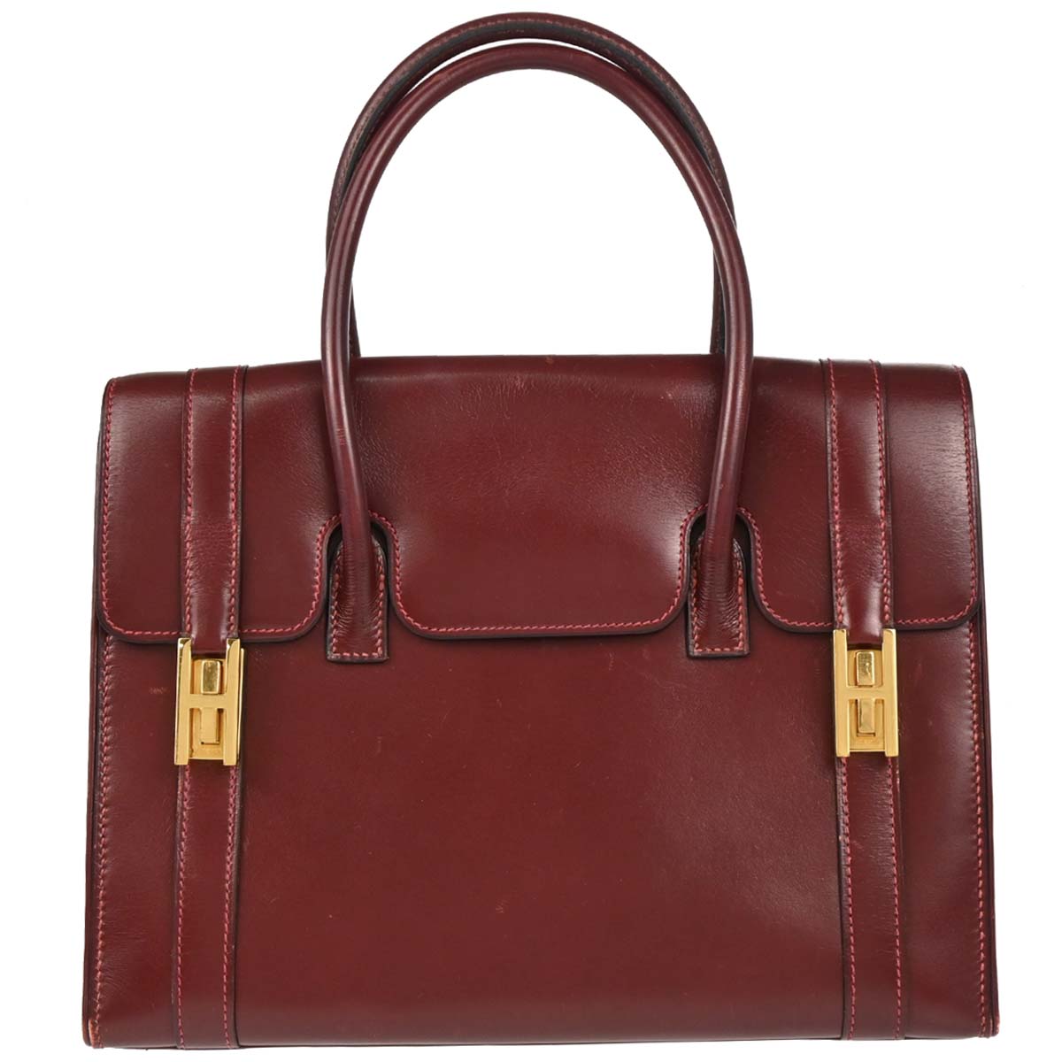 Hermes 1980 Rouge H Box Calf Drag 27 Handbag