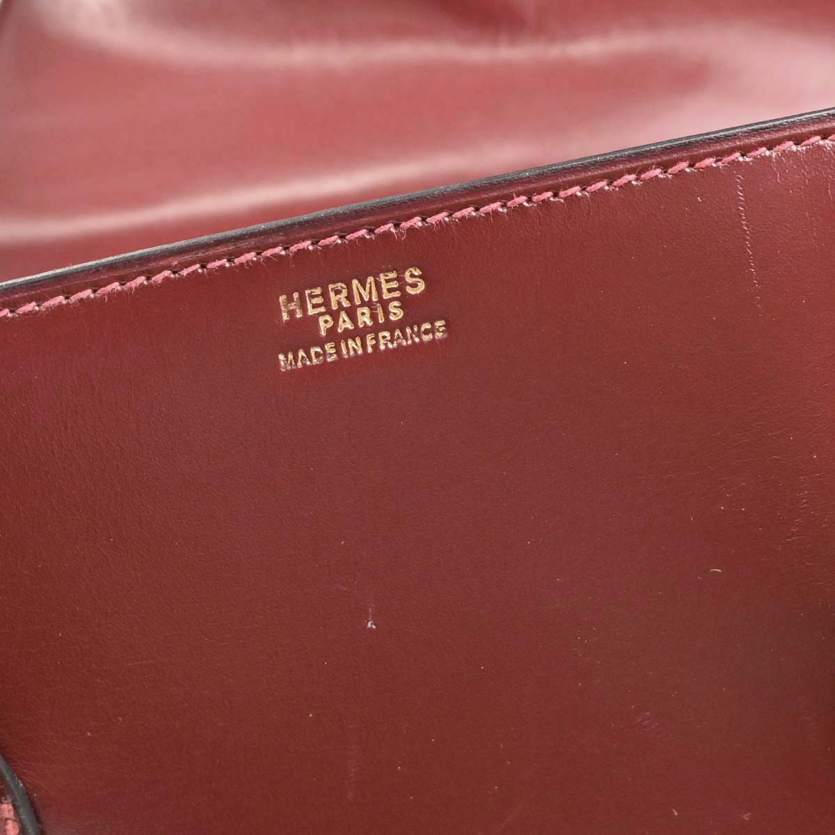 Hermes 1980 Rouge H Box Calf Drag 27 Handbag