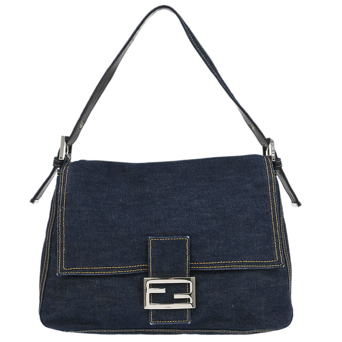 Fendi Navy Denim Mamma Baguette Handbag