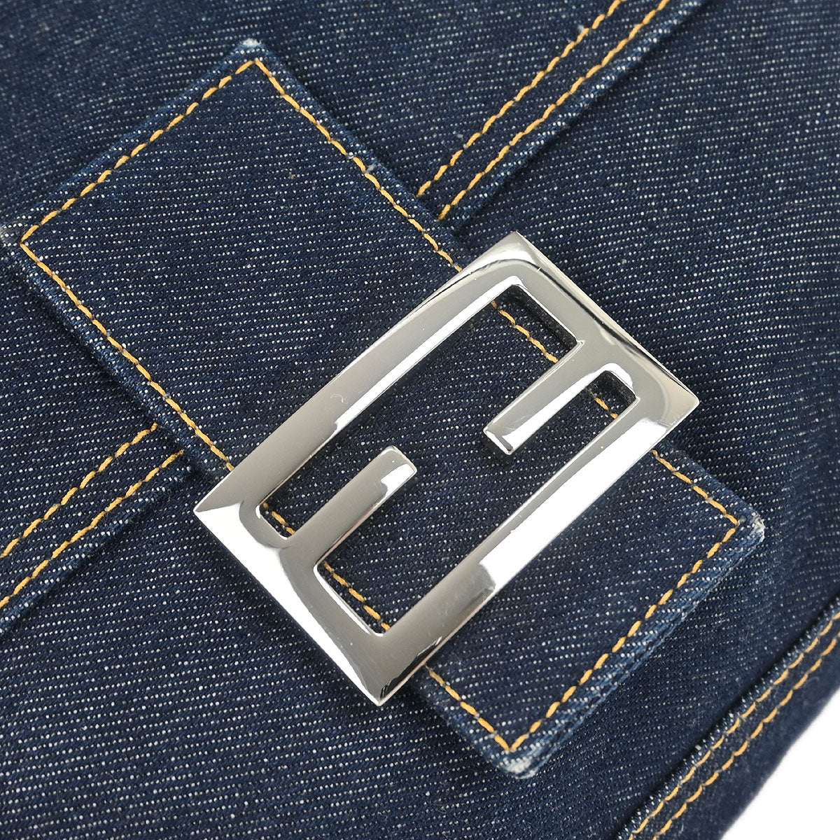 Fendi Navy Denim Mamma Baguette Handbag