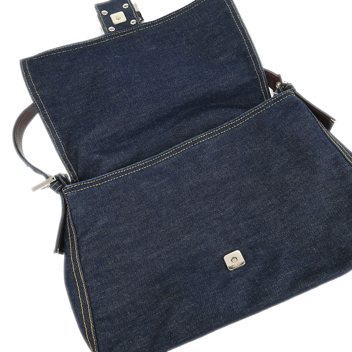 Fendi Navy Denim Mamma Baguette Handbag