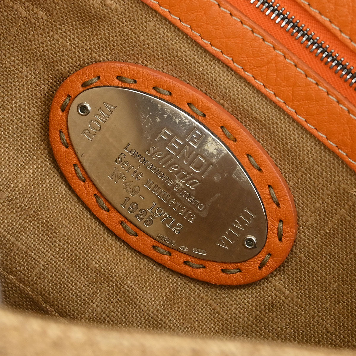 Fendi Beige Raffia Baguette Handbag