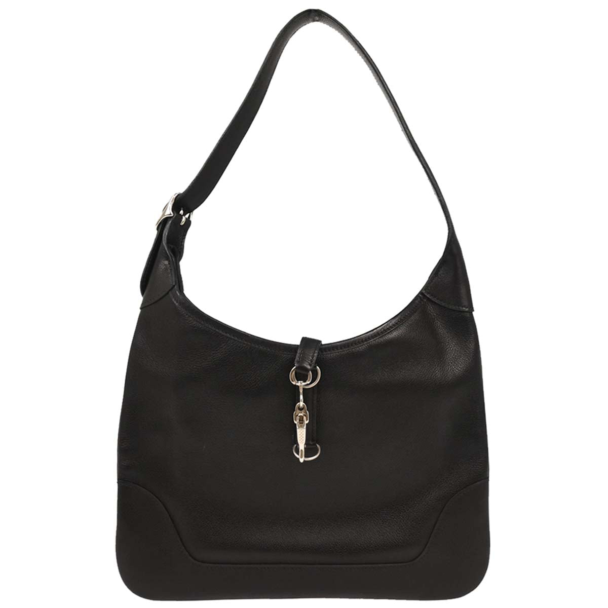 Hermes 2004 Black Evergrain Trim 31 Shoulder Bag