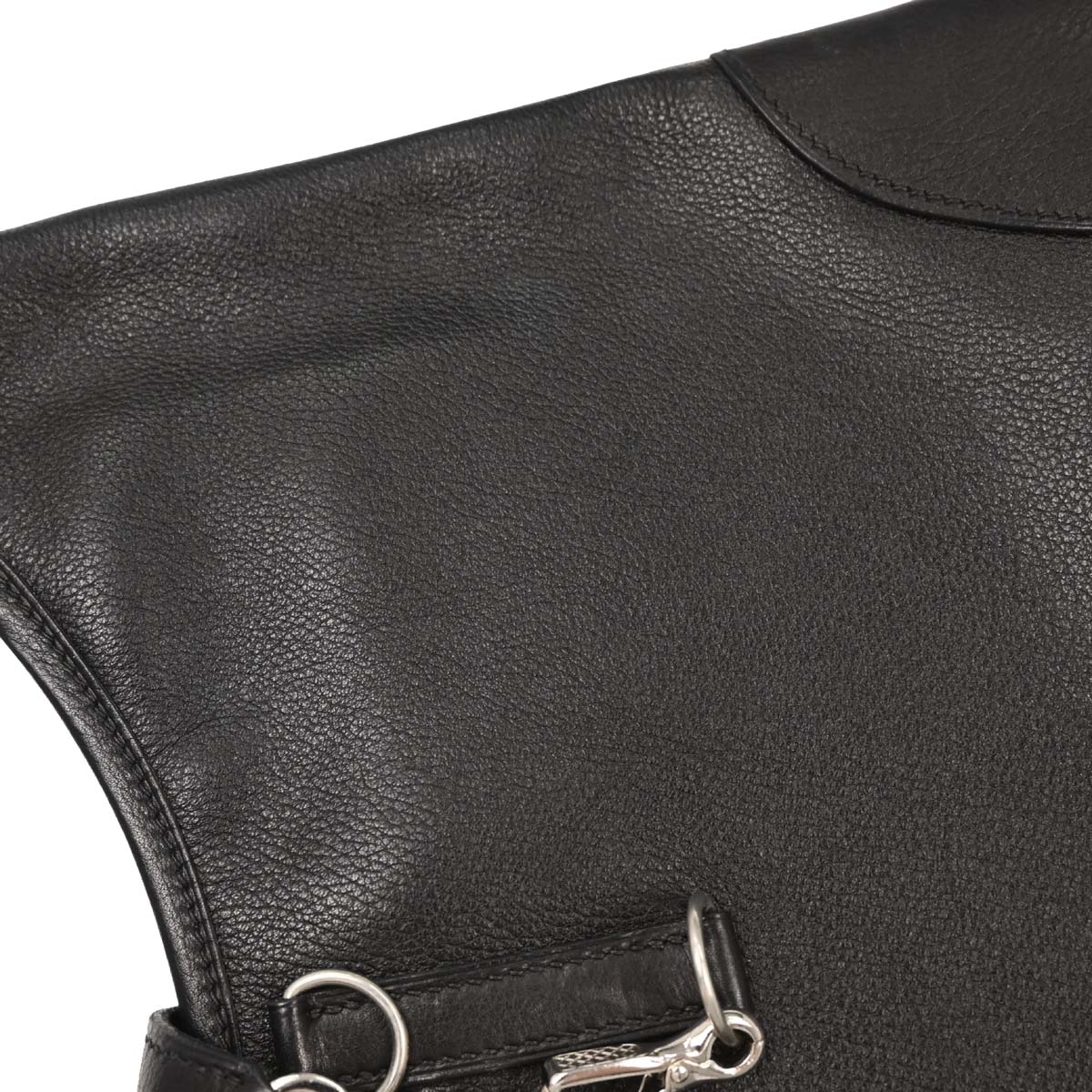 Hermes 2004 Black Evergrain Trim 31 Shoulder Bag