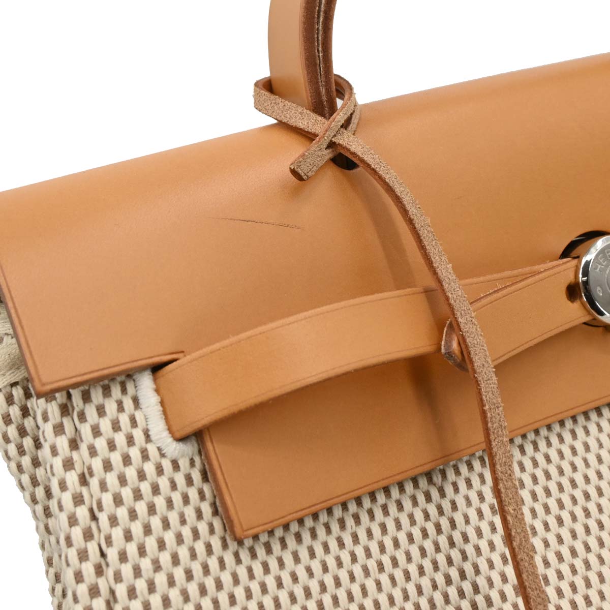 Hermes 2003 Natural Toile GM Herbag a Dos Backpack