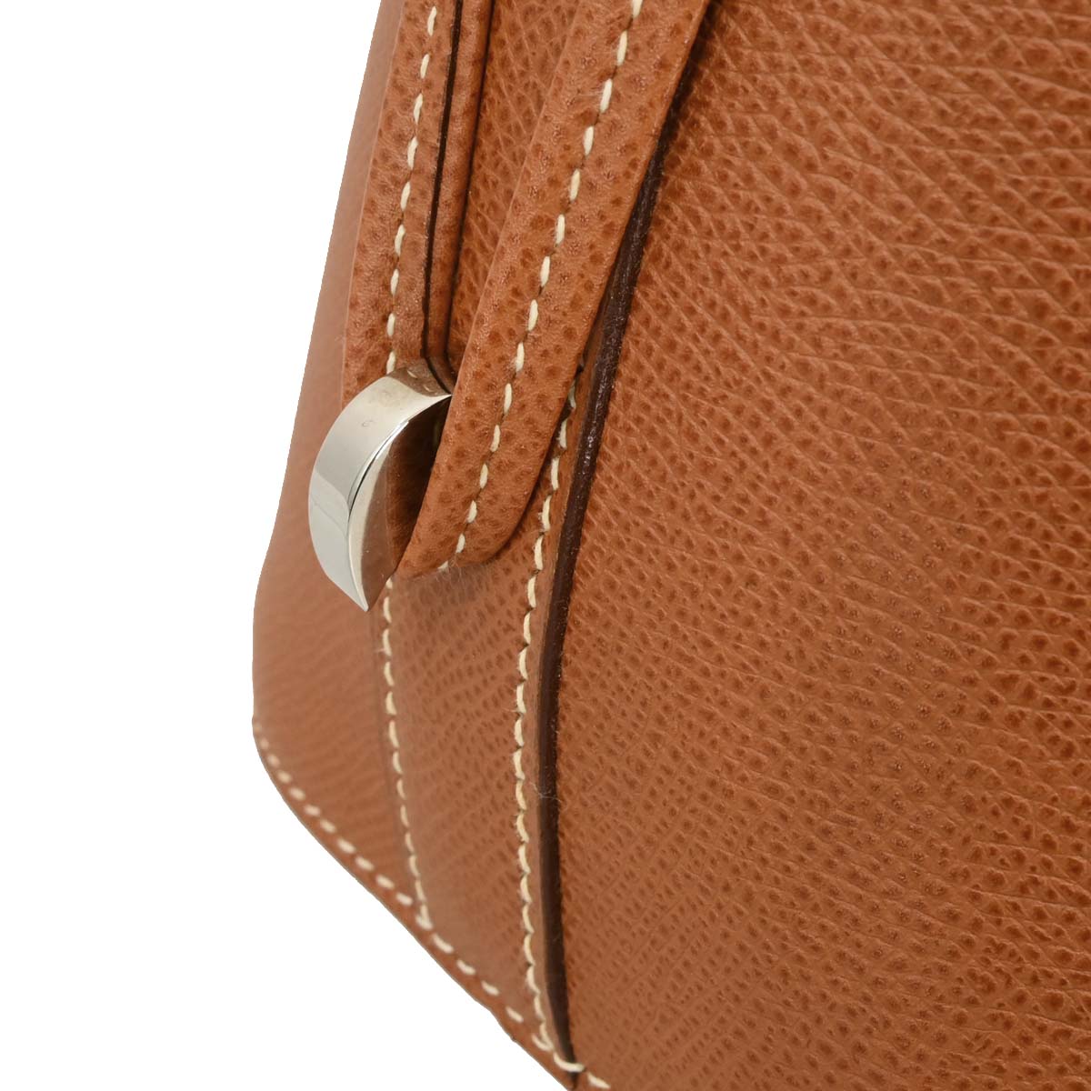 Hermes 2006 Cognac Epsom De Paris Drawstring Handbag