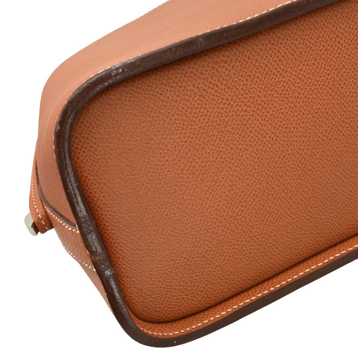 Hermes 2006 Cognac Epsom De Paris Drawstring Handbag