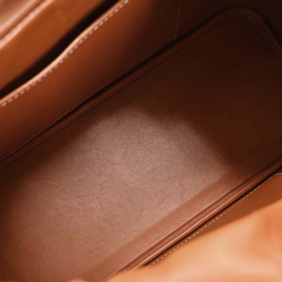 Hermes 2006 Cognac Epsom De Paris Drawstring Handbag