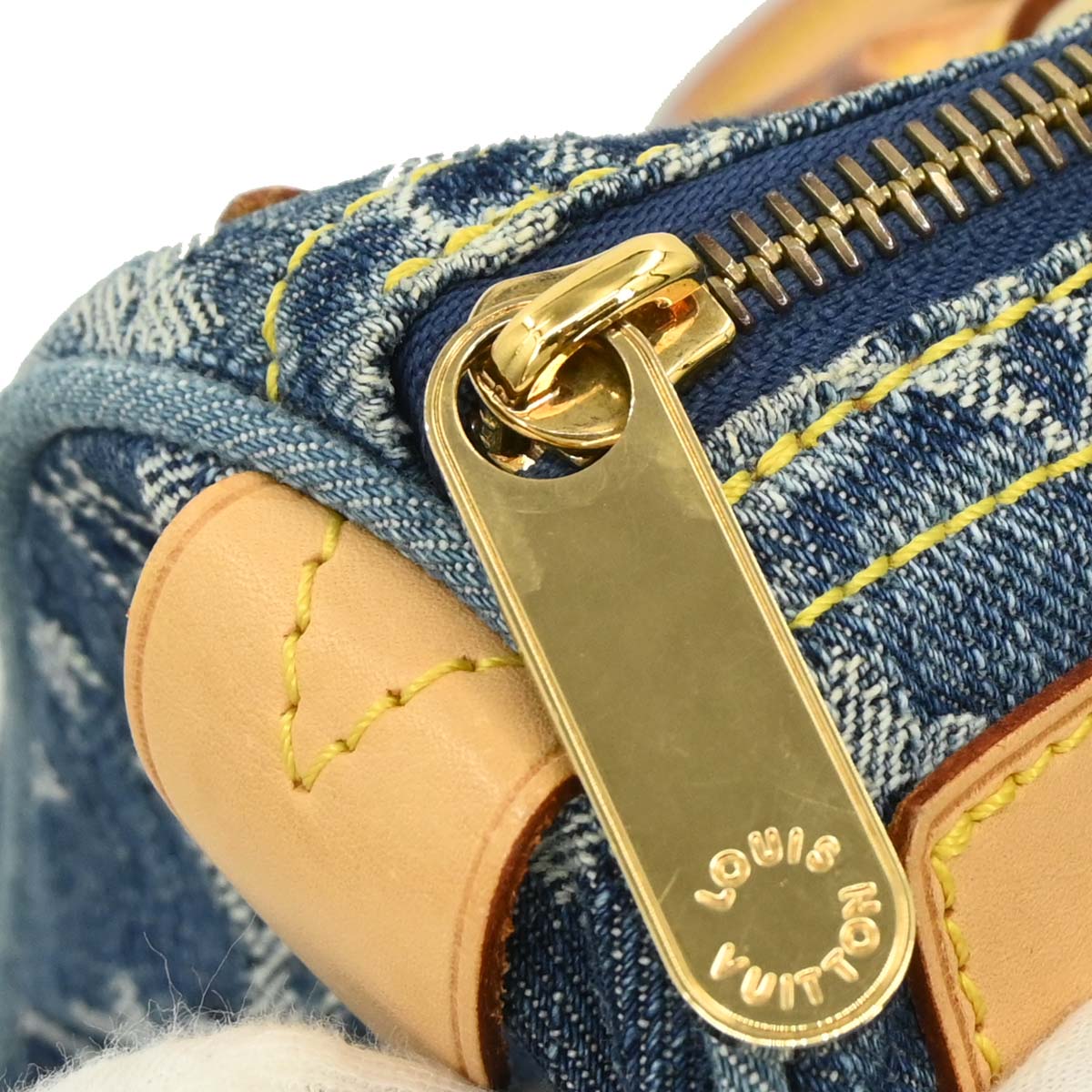 Louis Vuitton 2005 Blue Monogram Denim Neo Speedy Handbag M95019