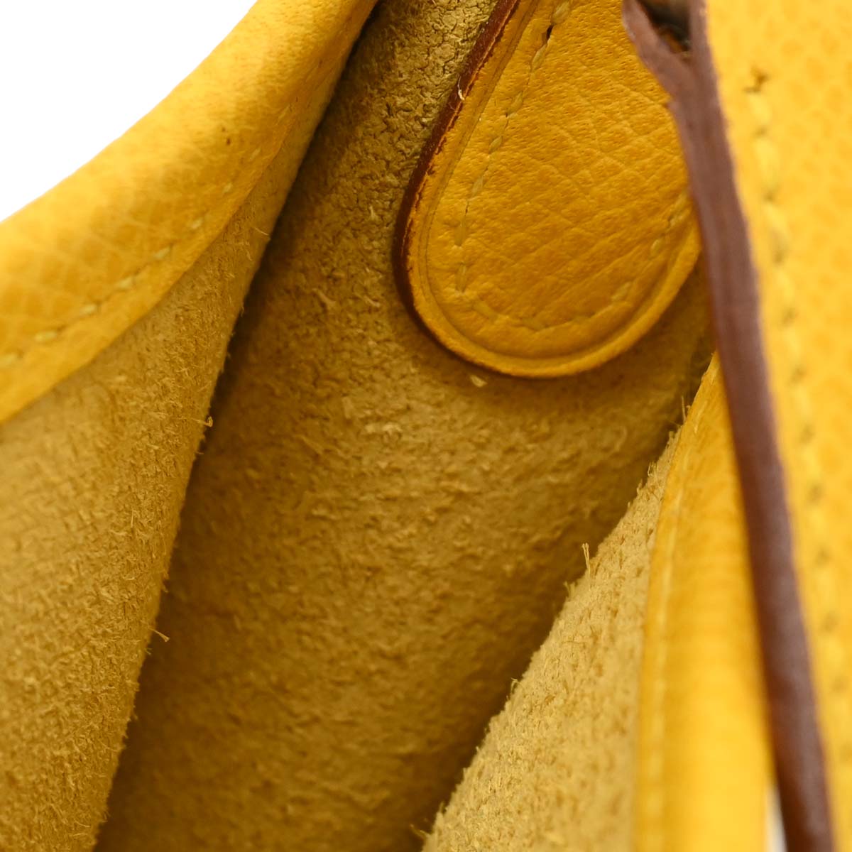 Hermes 2004 Jaune Epsom Evelyne TPM Shoulder Bag