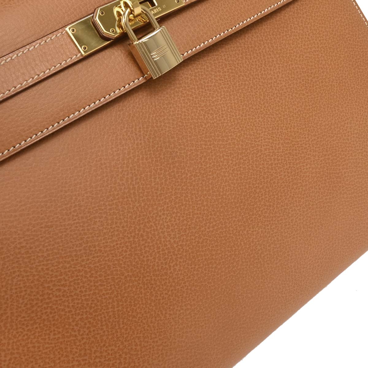 Hermes 2003 Natural Ardennes Kelly 32 Sellier 2way Shoulder Handbag
