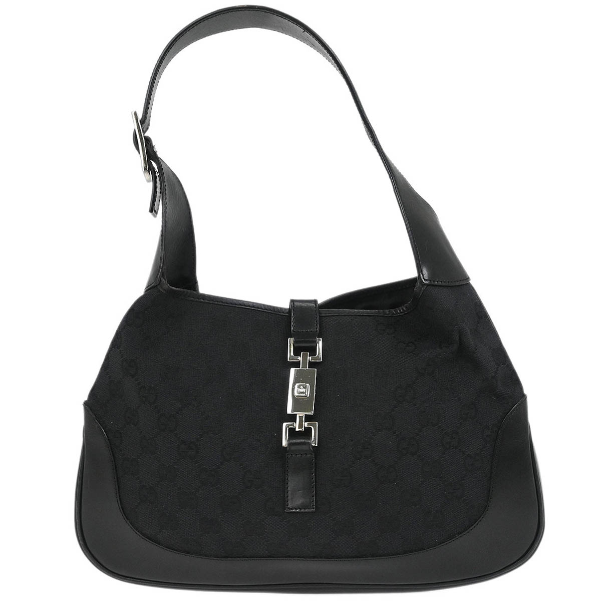 Gucci Black GG Jackie Hobo Handbag