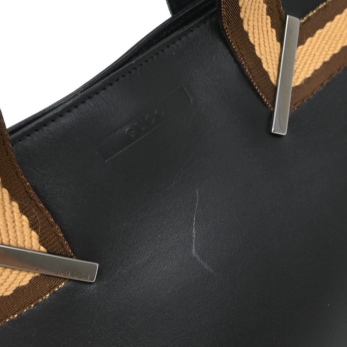 Gucci Black Leather Tote Handbag