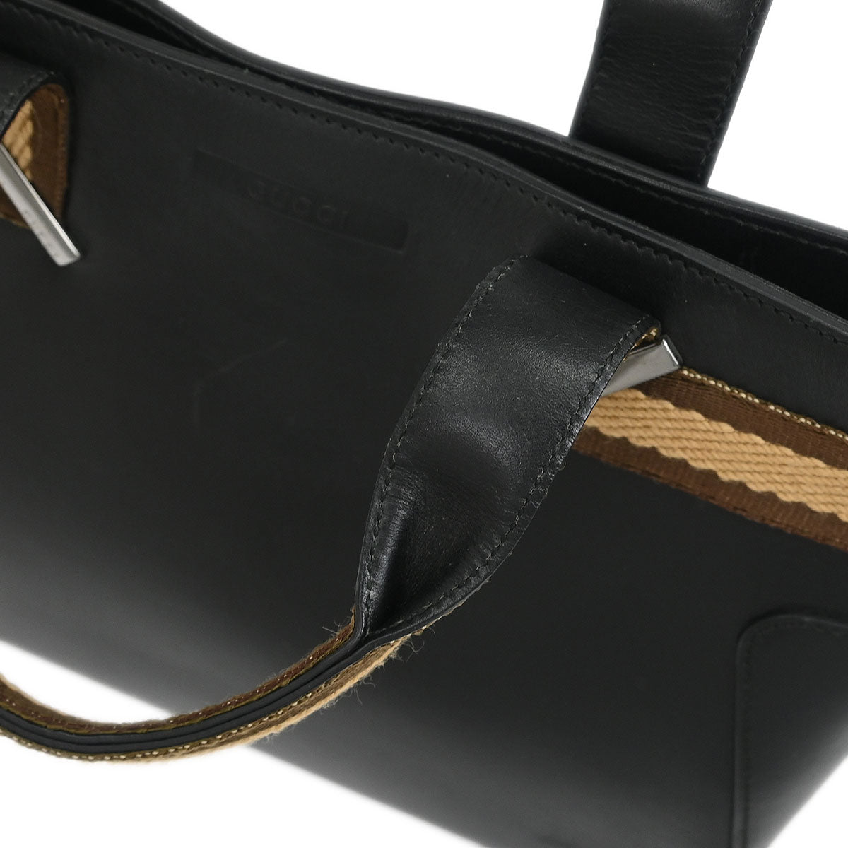 Gucci Black Leather Tote Handbag