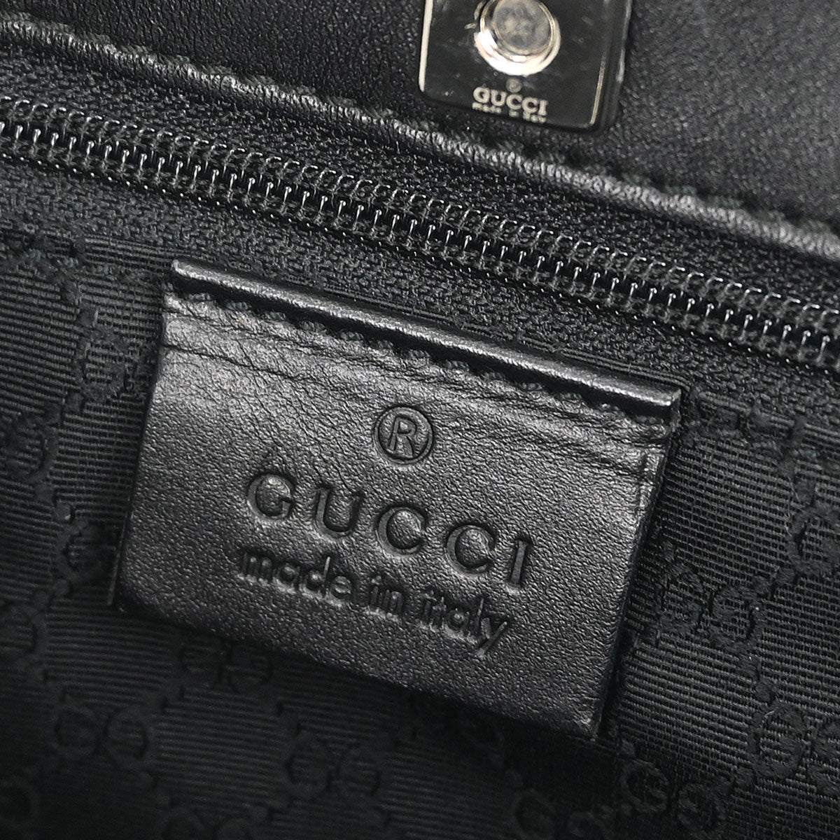 Gucci Black Leather Tote Handbag