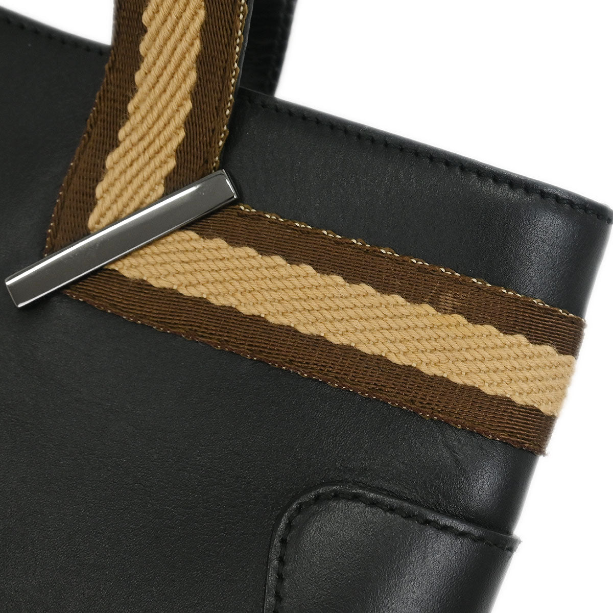 Gucci Black Leather Tote Handbag