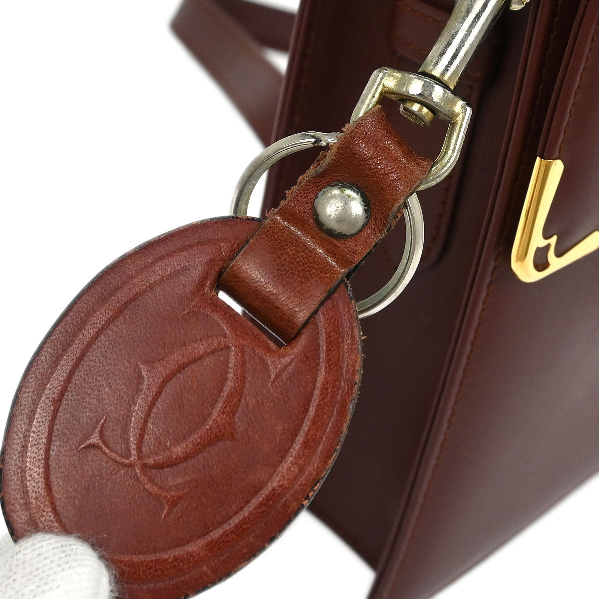 Cartier Bordeaux Leather Must de Cartier Shoulder Bag