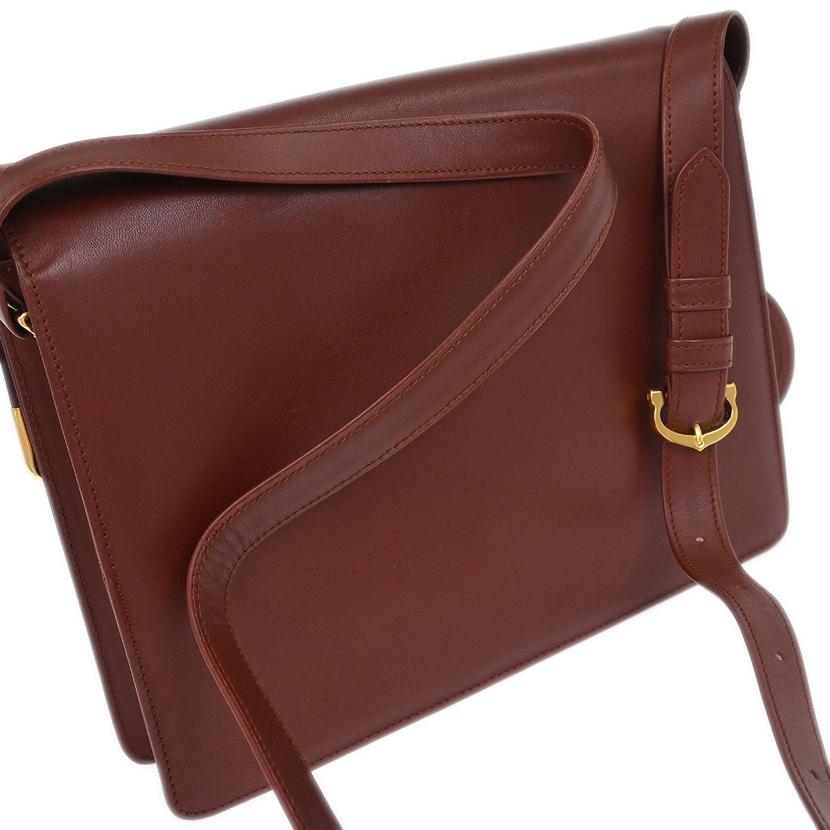 Cartier Bordeaux Leather Must de Cartier Shoulder Bag