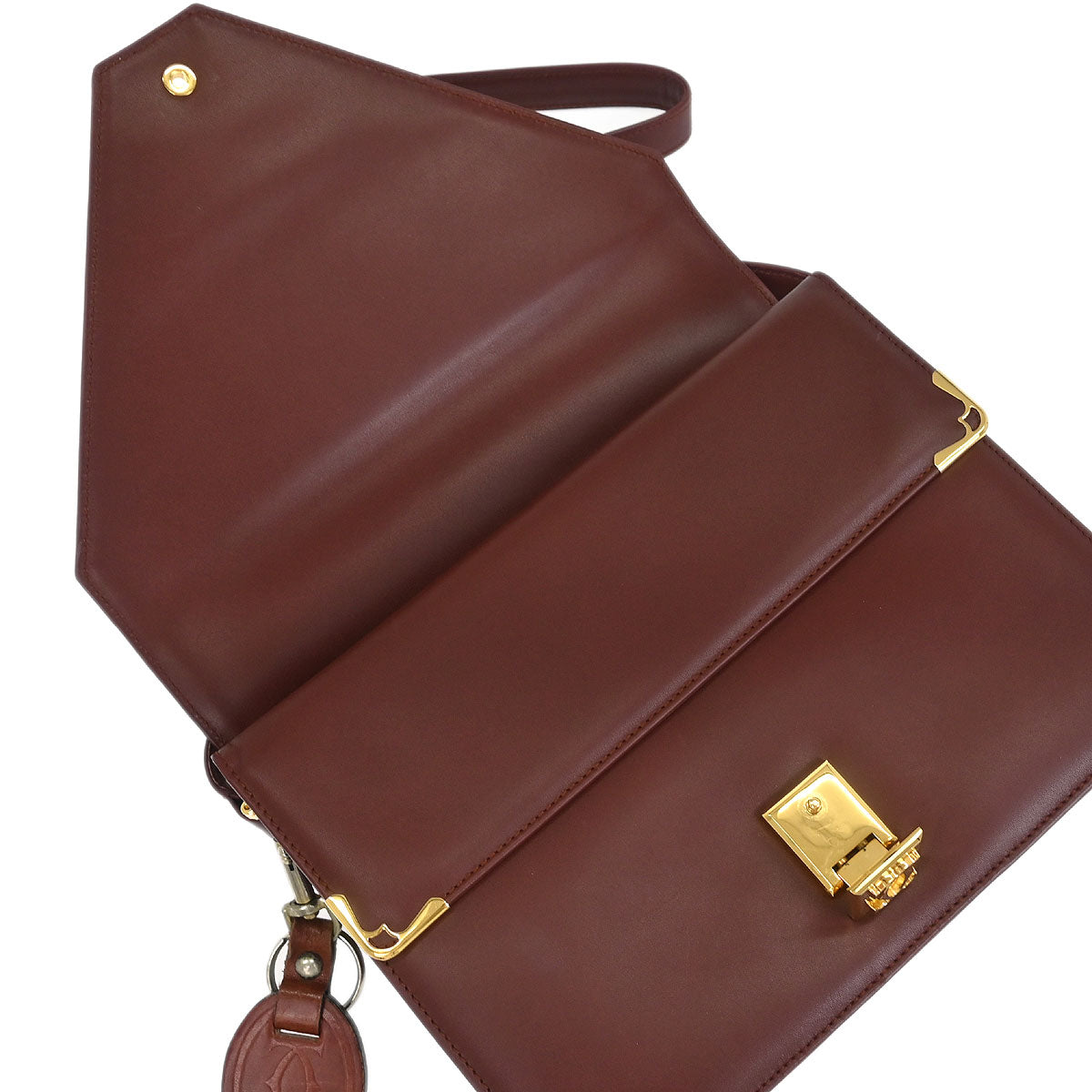 Cartier Bordeaux Leather Must de Cartier Shoulder Bag