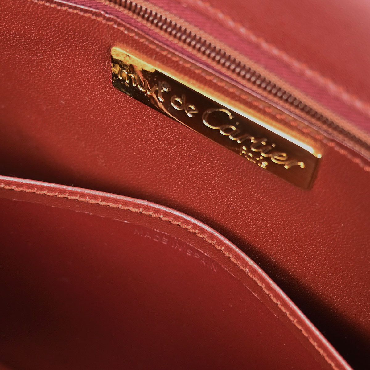 Cartier Bordeaux Leather Must de Cartier Shoulder Bag