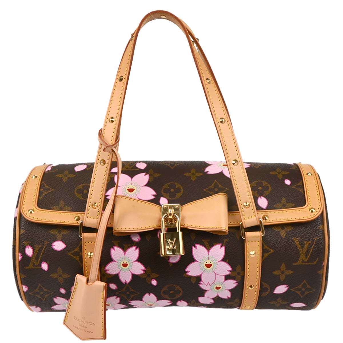 Louis Vuitton 2003 Monogram Cherry Blossom Papillon Handbag M92009