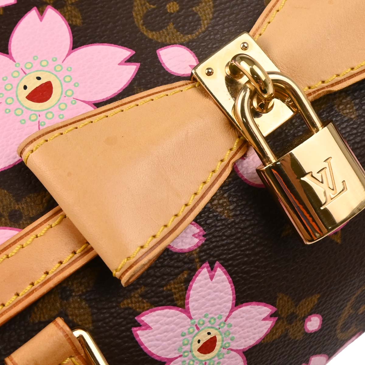 Louis Vuitton 2003 Monogram Cherry Blossom Papillon Handbag M92009